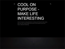 Tablet Screenshot of coolonpurpose.com